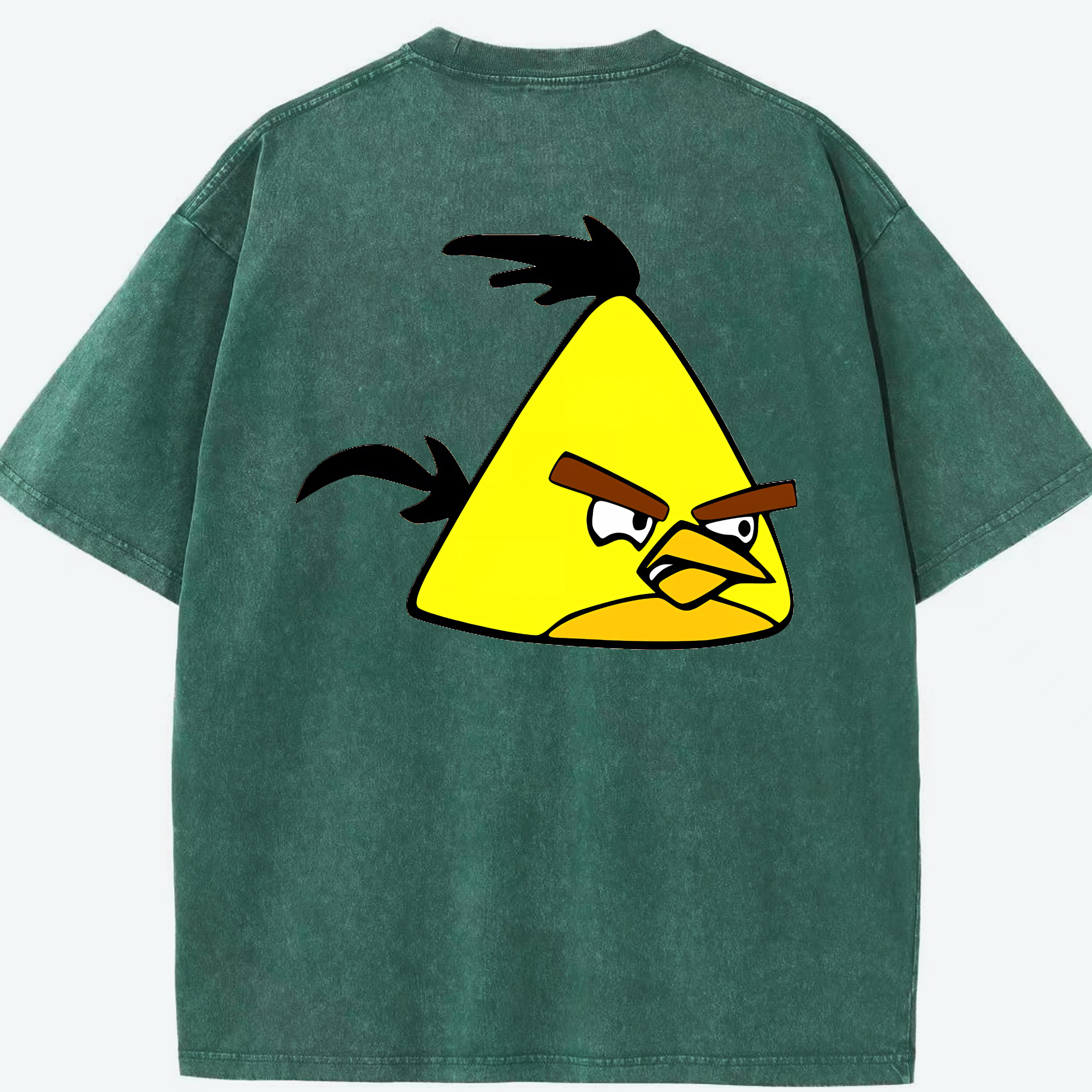 （画像用） Angry Birds アングリーバード 綿100% ヴィンテージ風 半袖Tシャツ（背面プリント）